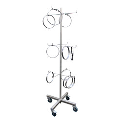 Arbre à crochets inox 3 niveaux - Rangement cercles boulangerie L2G