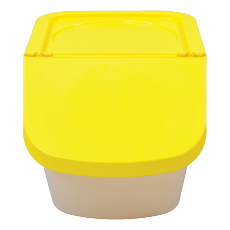 Couvercle jaune pour conteneur 40L L2G - Circulation d'air pour pâtons