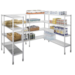 Rayonnage Alu L2G 4 niveaux - Structure robuste pour charges lourdes