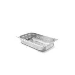 Bac GN 1/1 perforé inox h100 mm – capacité env. 14 L