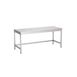 Table inox 2000 x 700 adossée d’angle à droite