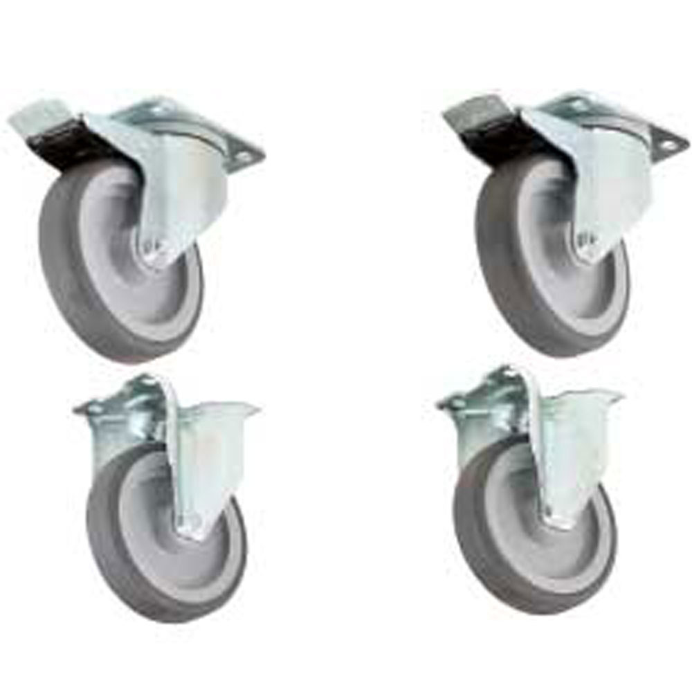 Kit 4 roues DIAMOND - 2 avec freins pour supports et armoires cuisine