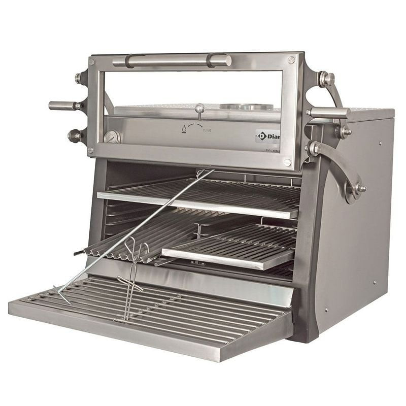Four-BBQ DIAMOND 75 Kg/h - Porte relevable inox professionnel