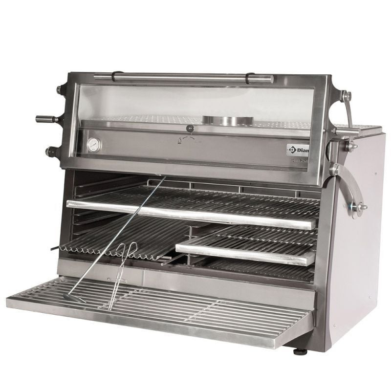 Four-BBQ Diamond 120 Kg/h - Porte relevable Inox professionnel