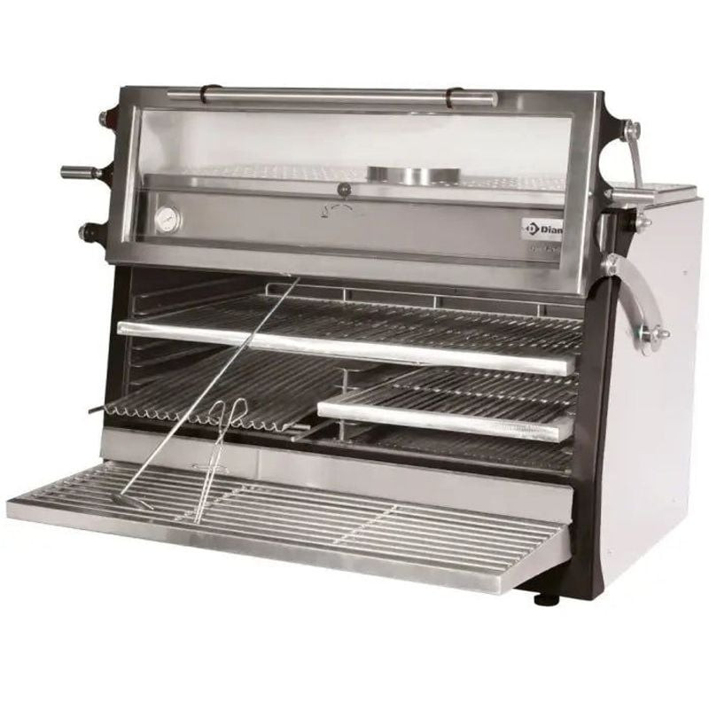 Four-BBQ Diamond 120 Kg/h - Porte relevable Inox professionnel