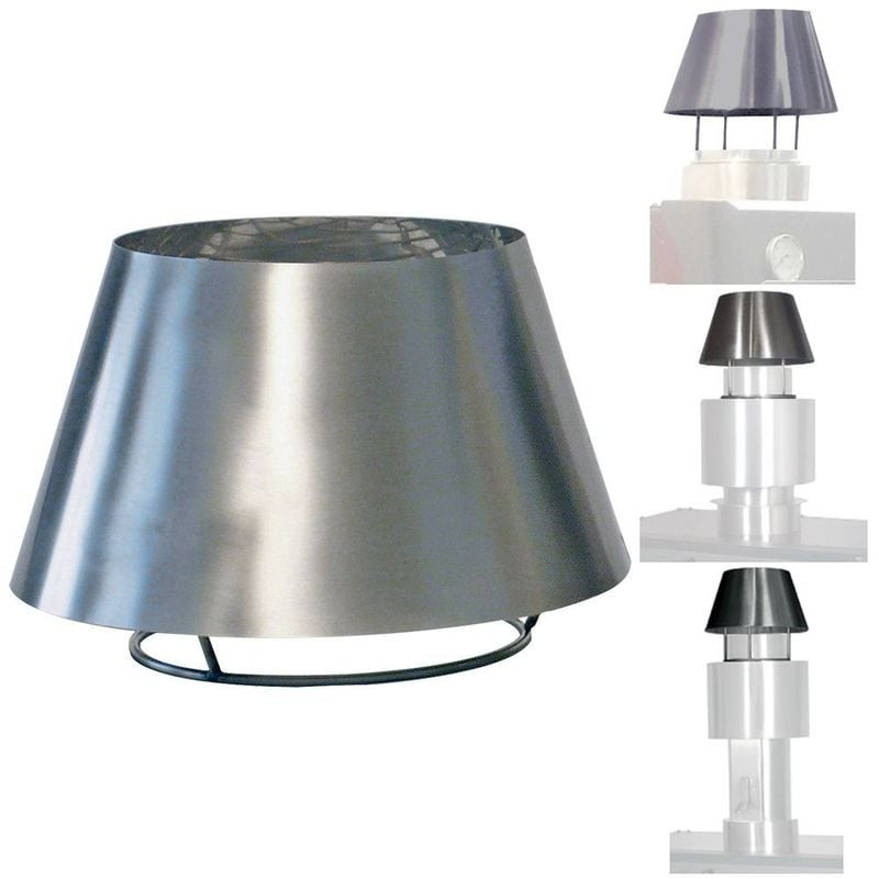 Chapeau cheminée inox DIAMOND - Sécurité et tirage amélioré pour BBQ