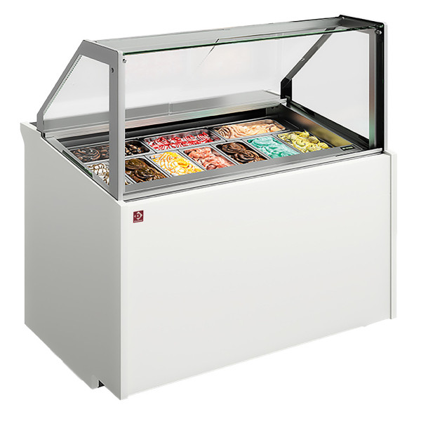 Comptoir à glace DIAMOND 10 bacs inox - Professionnel réfrigéré