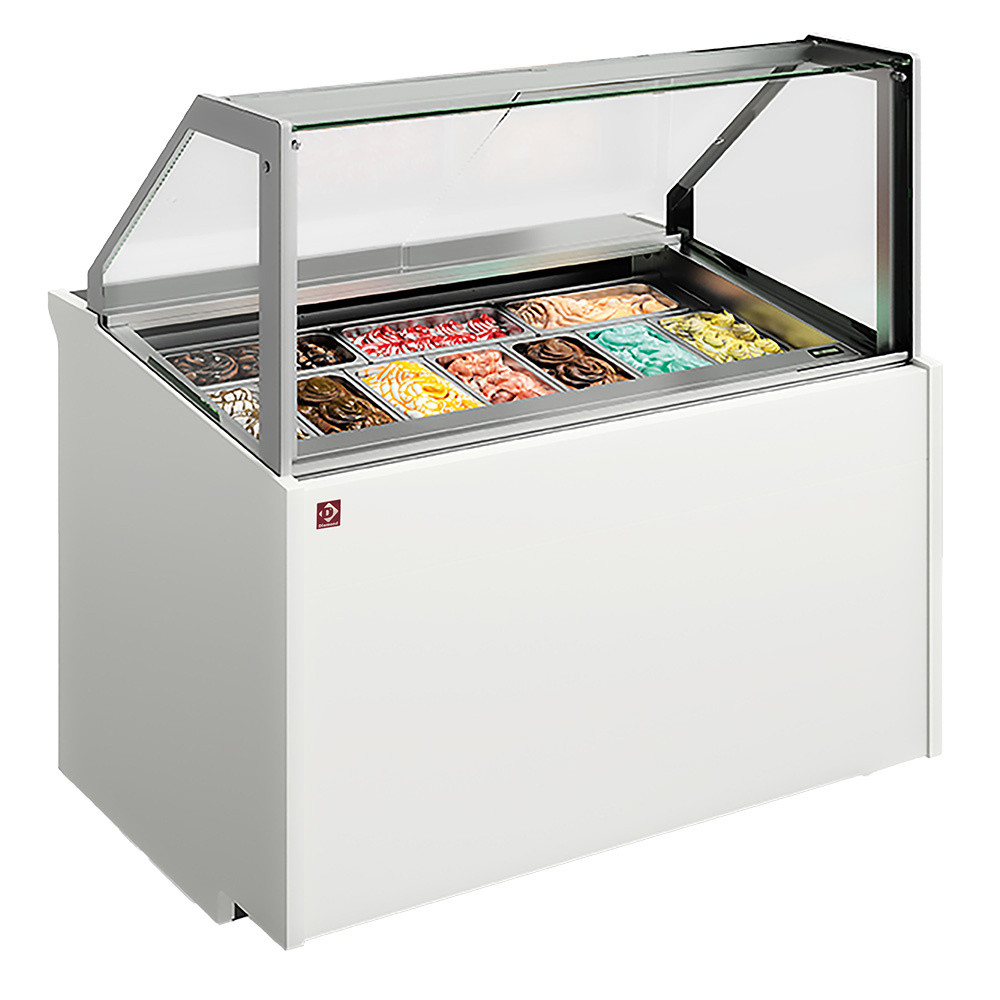Comptoir à glace DIAMOND 10 bacs inox - Professionnel réfrigéré