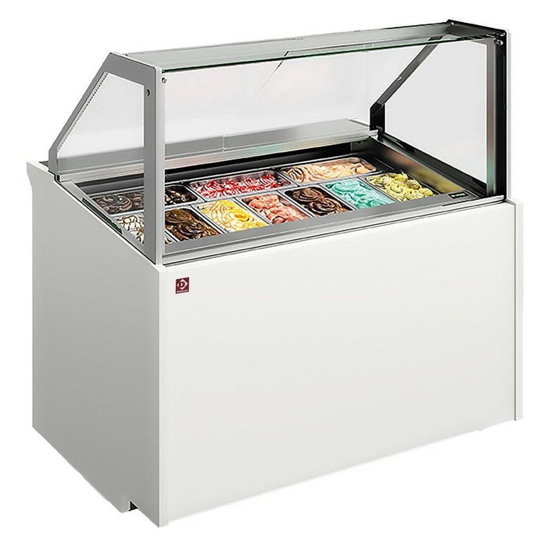 Comptoir à glace DIAMOND 13 bacs inox - Présentation professionnelle