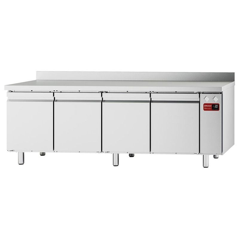 Table réfrigérée murale DIAMOND 4 portes 550L ventilée - Cuisine pro