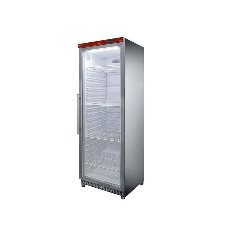 Armoire frigorifique DIVERSO 400 litres - Porte vitrée ventilée inox