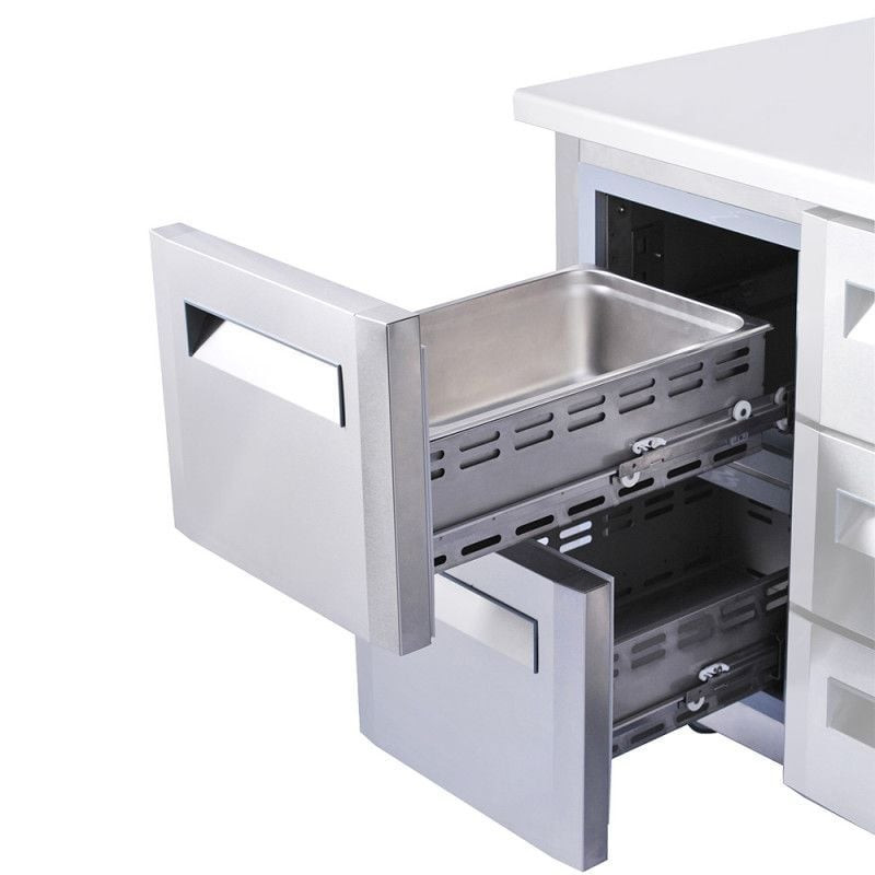 Kit bloc 2 tiroirs Diverso - Rangement CHR en acier inoxydable