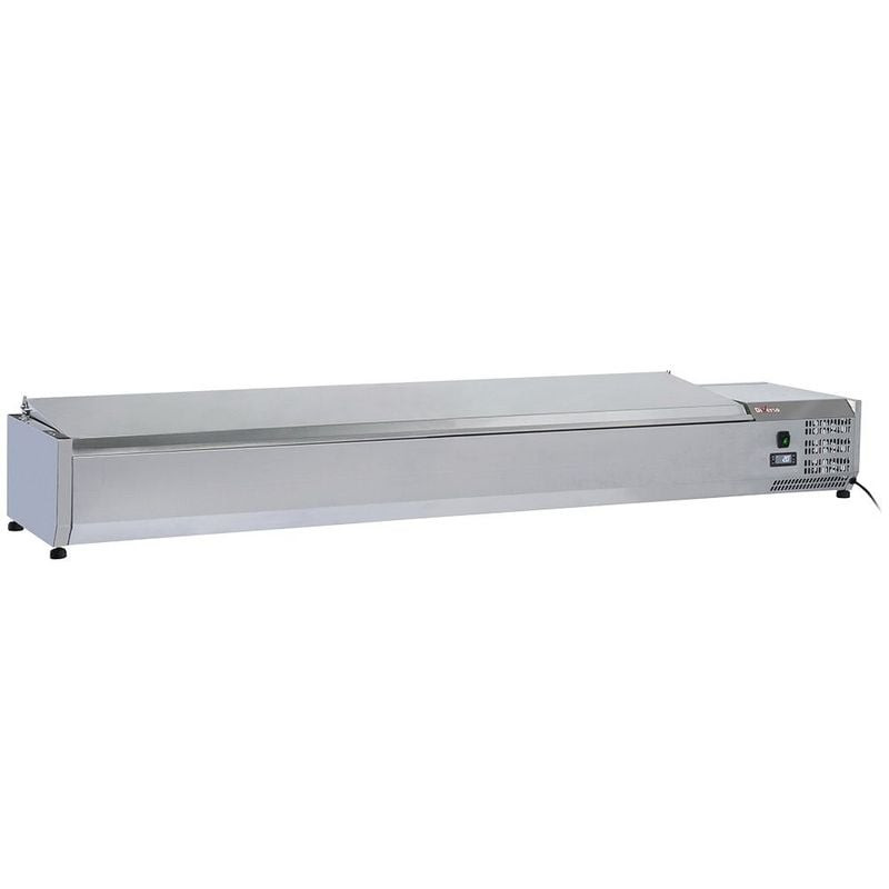 Structure réfrigérée DIVERSO 10x GN1/4 - 150 mm avec couvercle inox