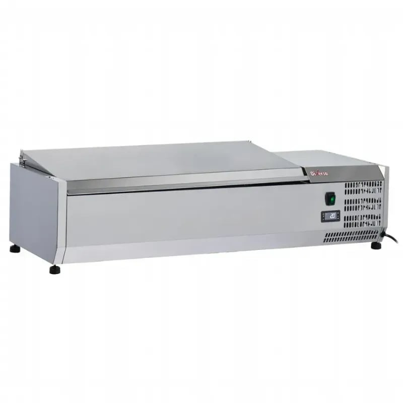 Structure réfrigérée DIVERSO 4 bacs GN avec couvercle inox