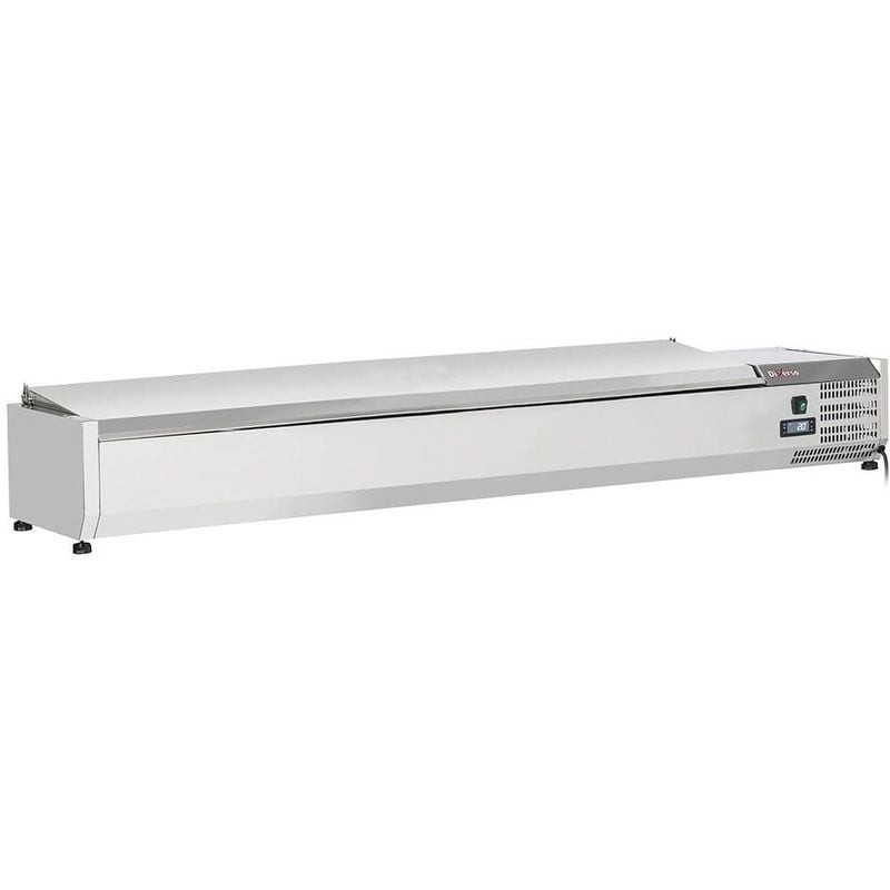 Structure réfrigérée 8x GN1/4 - 150 mm avec couvercle inox DIVERSO