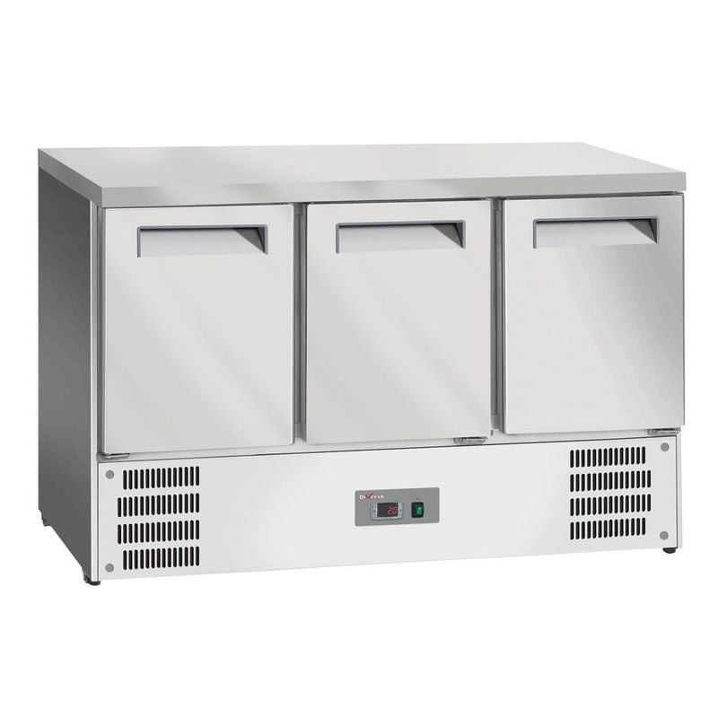 Table réfrigérée DIVERSO 3 portes GN 1/1 - Professionnelle en inox
