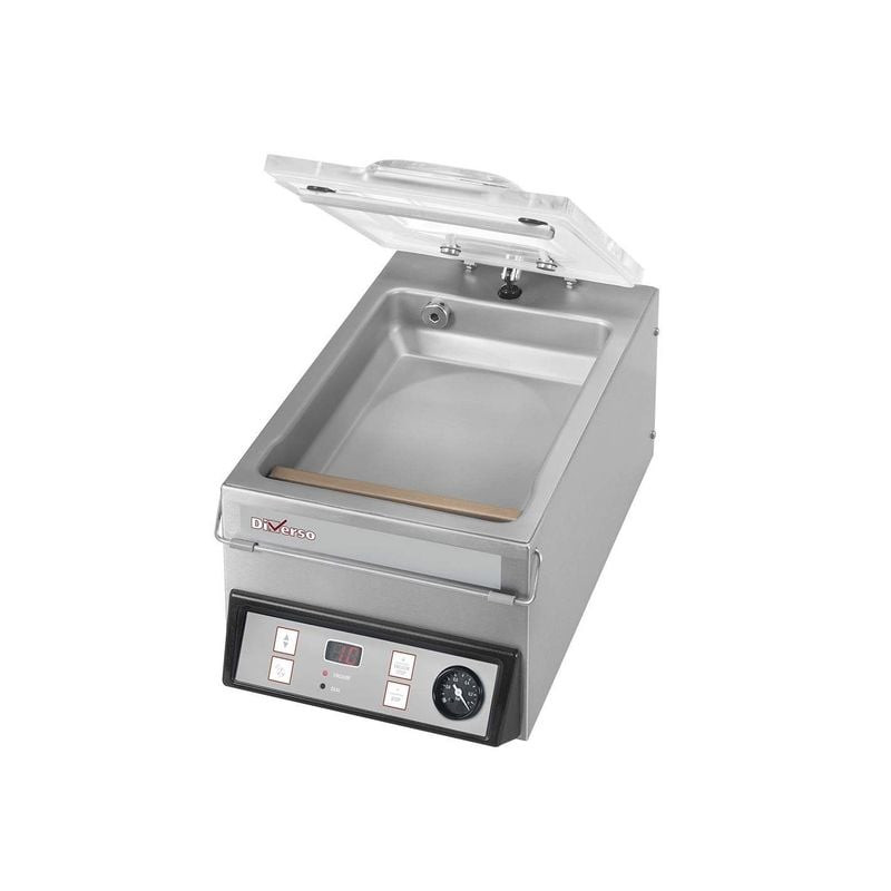 Machine sous vide DIVERSO - Couvercle bombé, cuve inox 4 m³/h