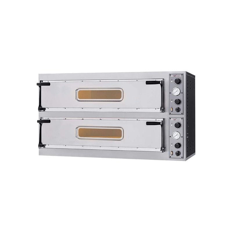 Four électrique Diverso 2 chambres - Cuisson 6 pizzas simultanées