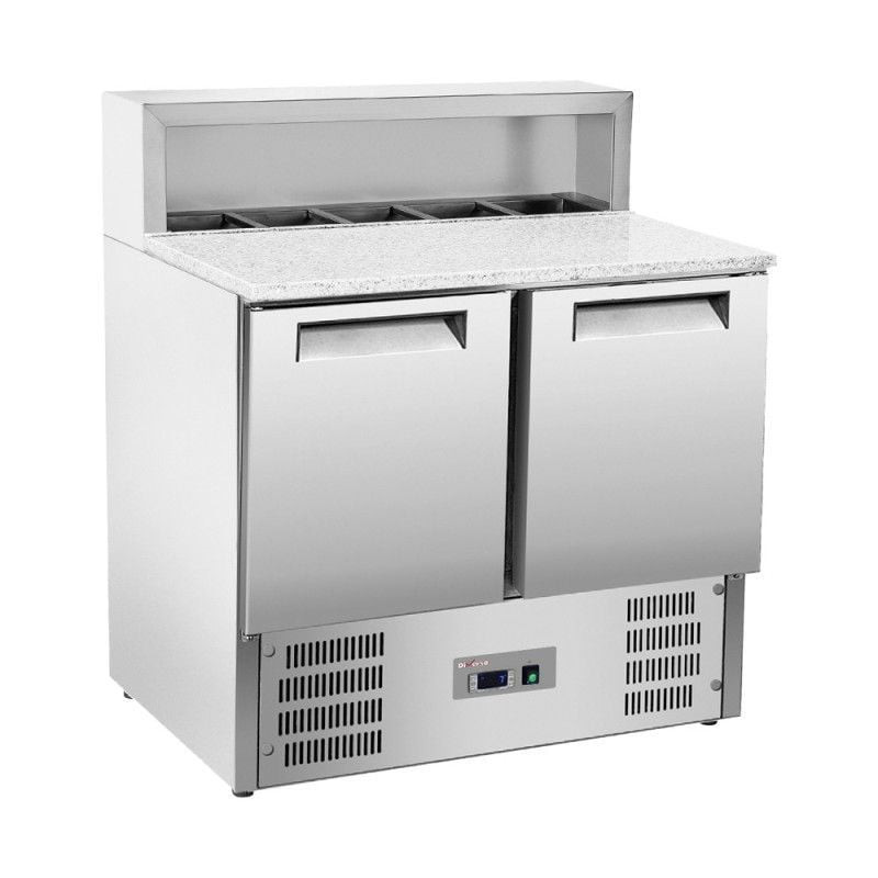 Table frigorifique pizzas DIVERSO 2 portes GN1/1 - Structure 5x GN1/6