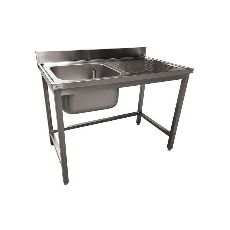 Plonge inox ECO 1 cuve avec égouttoir droite - Évier DIVERSO