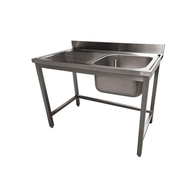 Plonge inox ECO 1 cuve avec égouttoir gauche - DIVERSO - Professionnel