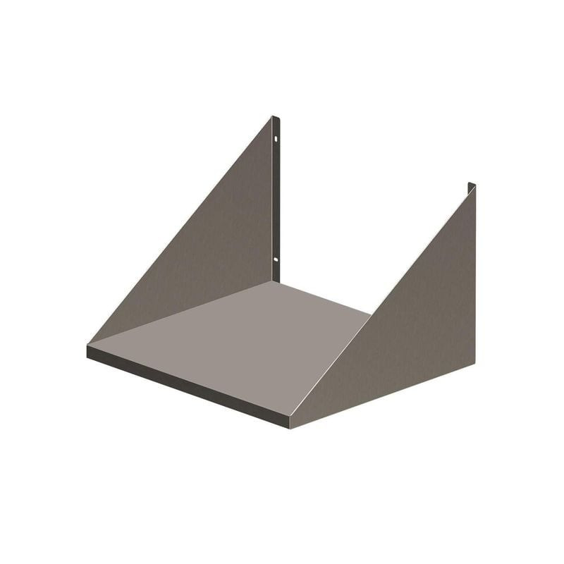 Support mural robuste en acier inox pour micro-ondes Diverso