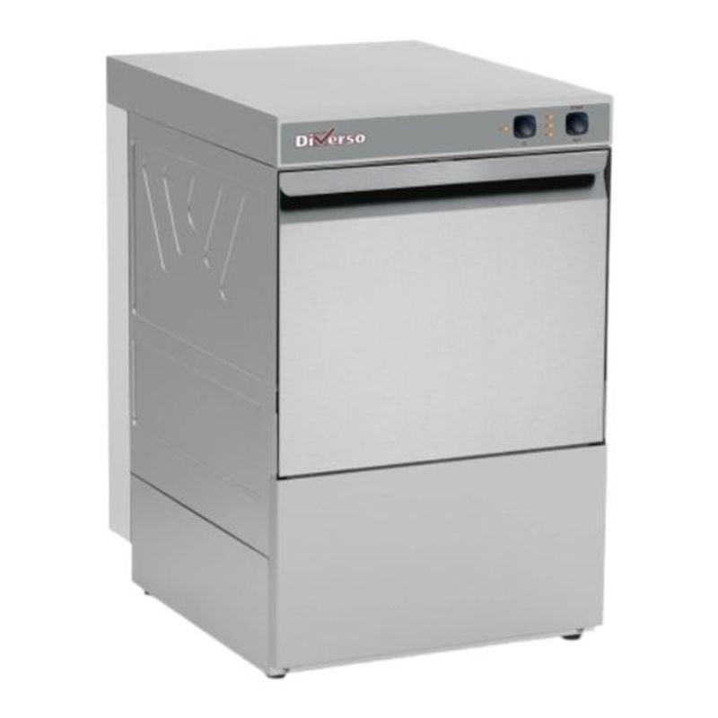 Lave-verres DIVERSO 400x400 mm avec pompe vidange et doseur intégré