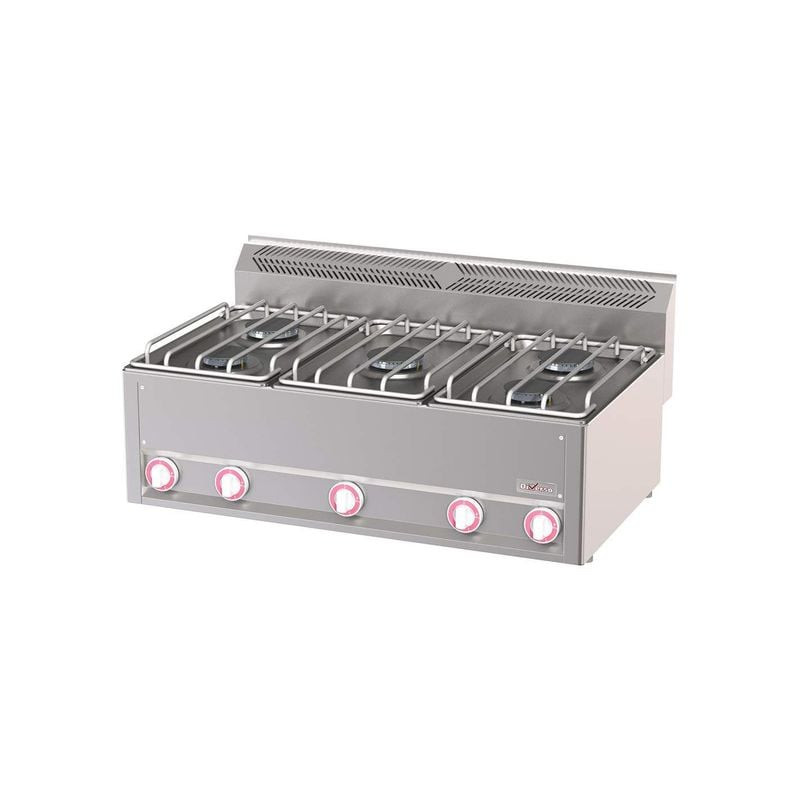 Cuisinière 5 feux gaz DIVERSO - Puissante 19,8 kW cuisine pro