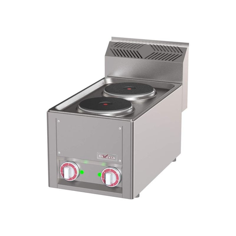 Cuisinière électrique 2 plaques DIVERSO - Professionnelle 4 kW