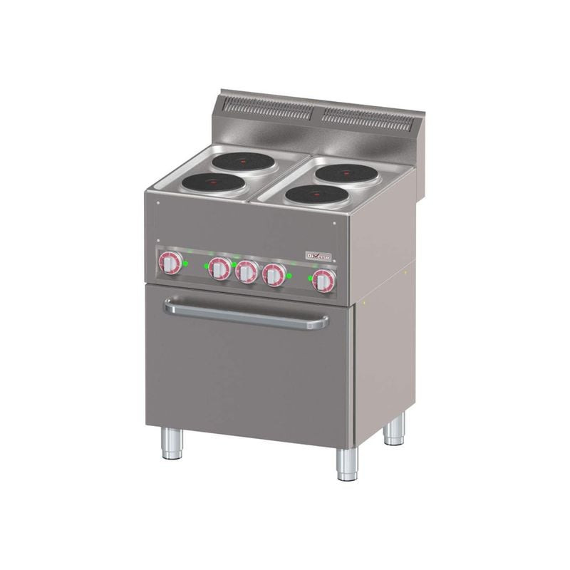 Fourneau 4 plaques électriques DIVERSO avec four à convection GN1/1