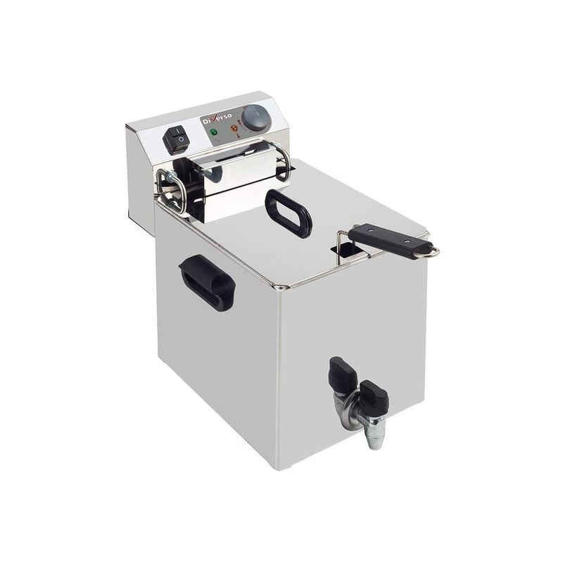 Friteuse DIVERSO 10L avec robinet de vidange - Professionnelle