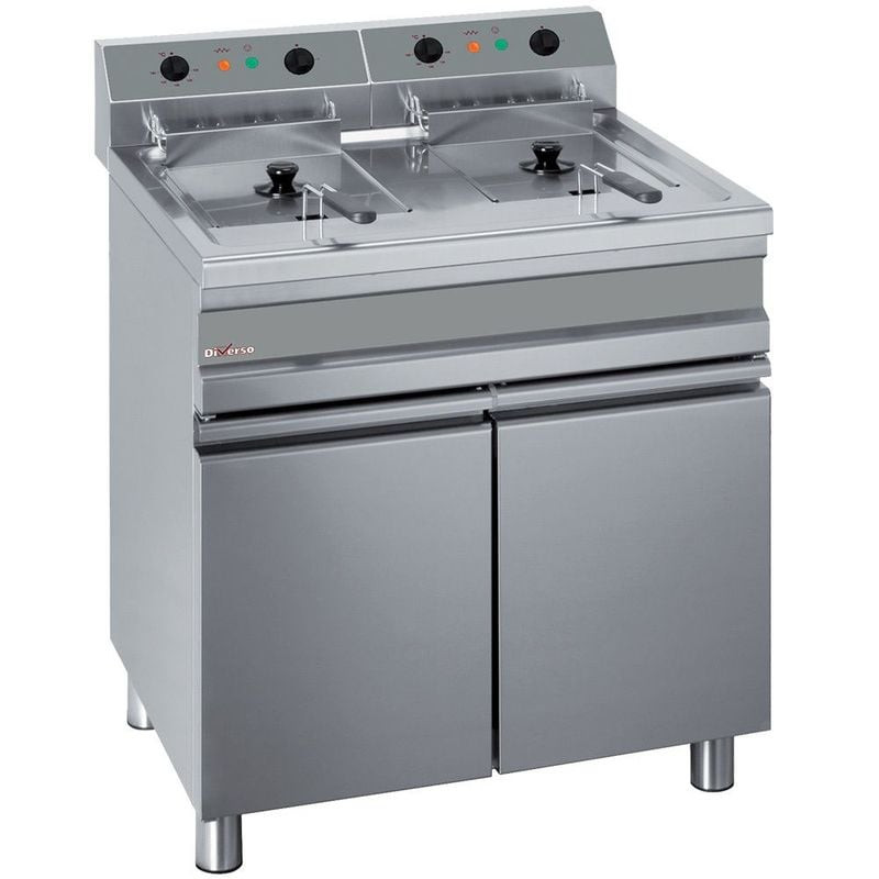 Friteuse professionnelle DIVERSO 2 cuves 14L - Double cuisson