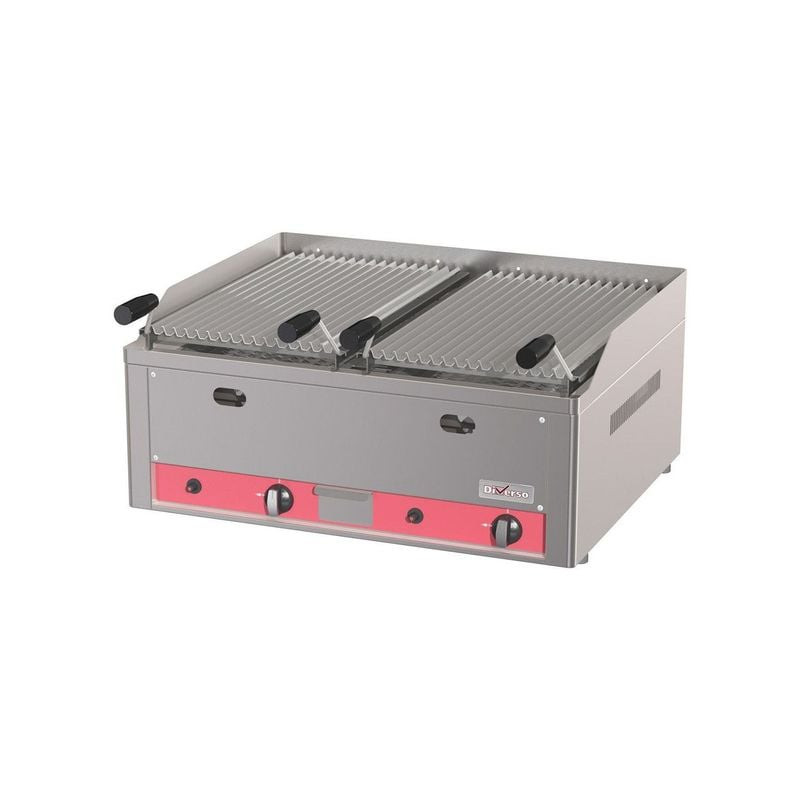 Grill pierre de lave DIVERSO 8 kW - Cuisson professionnelle au gaz