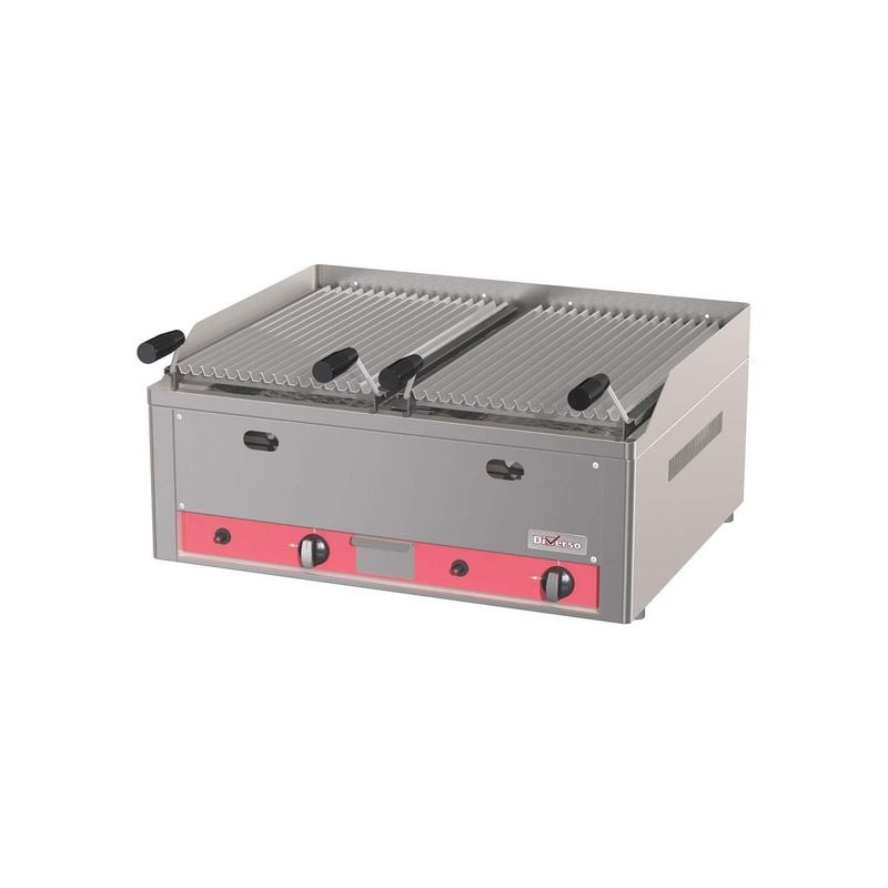 Grill pierre de lave DIVERSO 8 kW - Cuisson professionnelle au gaz