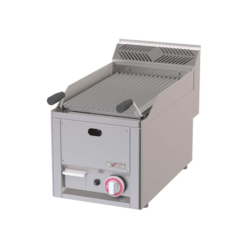 Grill pierre de lave gaz DIVERSO - Cuisson professionnelle au gaz