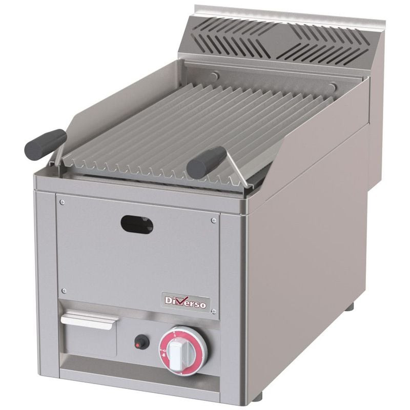 Grill pierre de lave gaz DIVERSO - Cuisson professionnelle au gaz