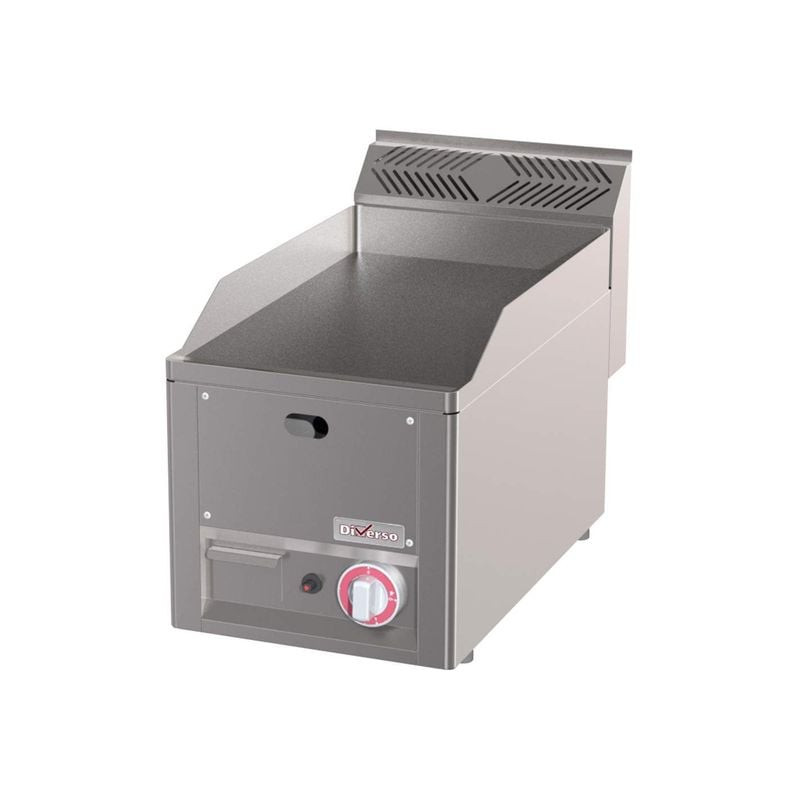 Plaque gaz lisse DIVERSO - Cuisson pro jusqu'à 300°C, fonte 10mm
