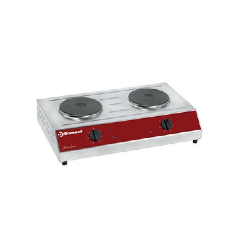 Réchaud électrique DIVERSO 2 plaques Ø190mm - Cuisine professionnelle