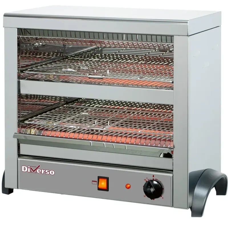 Toaster professionnel DIVERSO 6 pinces - Chauffage au quartz puissant