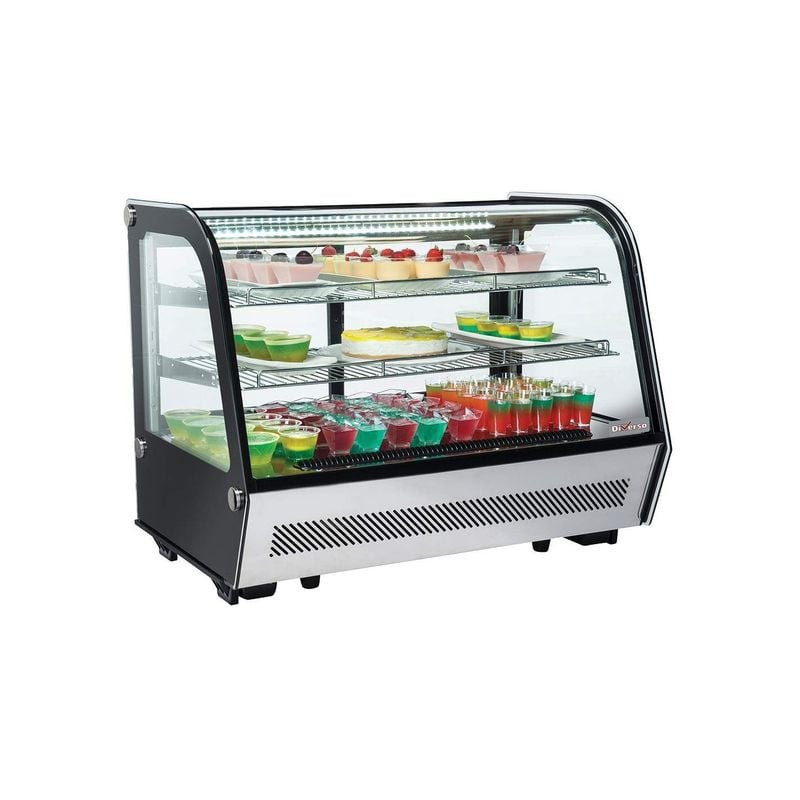 Vitrine réfrigérée de table DIVERSO - 3 niveaux, vitre bombée