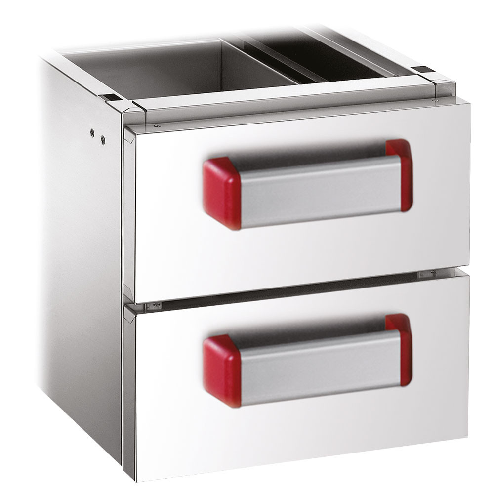 Ensemble 2 tiroirs GN 2/1 DIAMOND - Stockage professionnel 700 mm