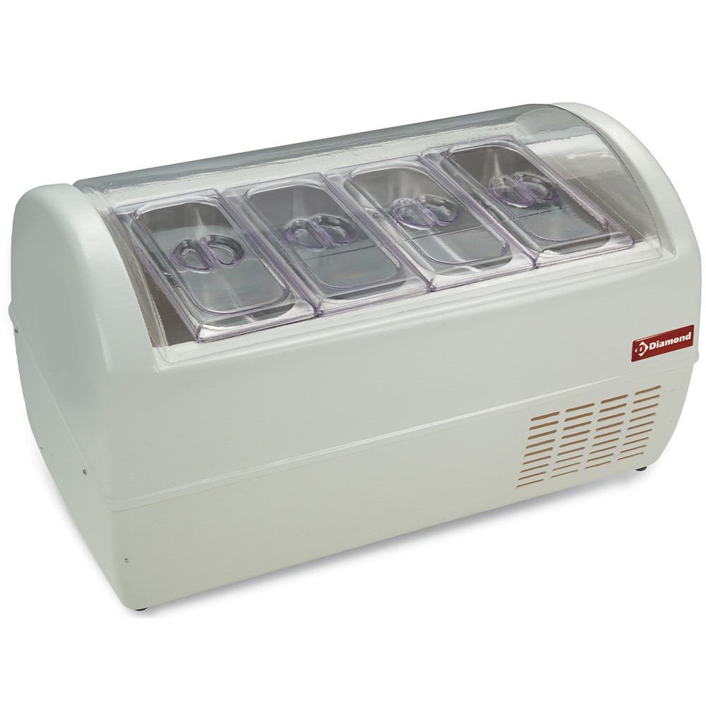 Conservateur crème glacée DIAMOND blanc - 4-8 goûts, réfrigération pro