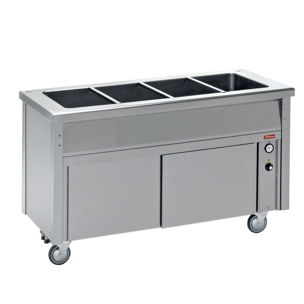 Élément bain-marie DIAMOND 4 GN sur armoire - Bain-marie professionnel