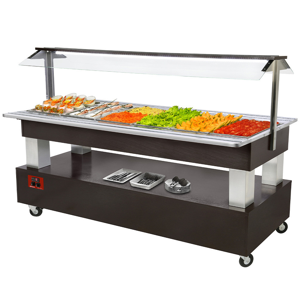 Buffet réfrigéré DIAMOND - 6 bacs GN 1/1 - Bar à salades professionnel