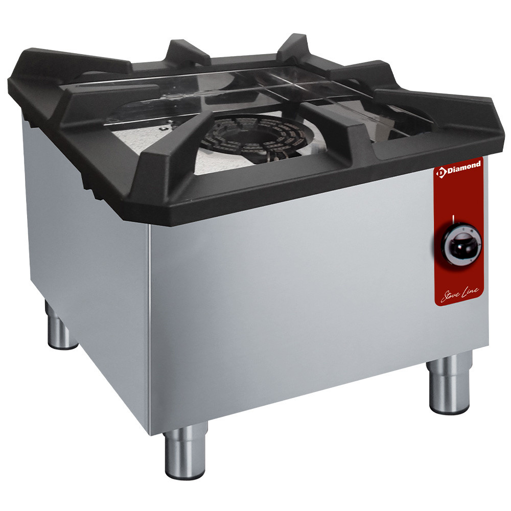 Réchaud bas 1 feu vif Diamond - Brûleur 12 kW cuisine professionnelle