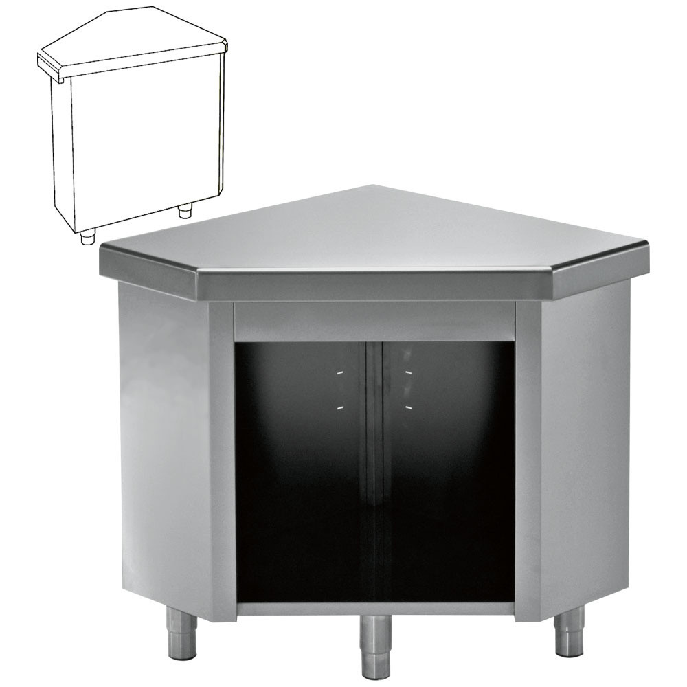 Élément angulaire externe DIAMOND 90° - Inox brossé Horeca