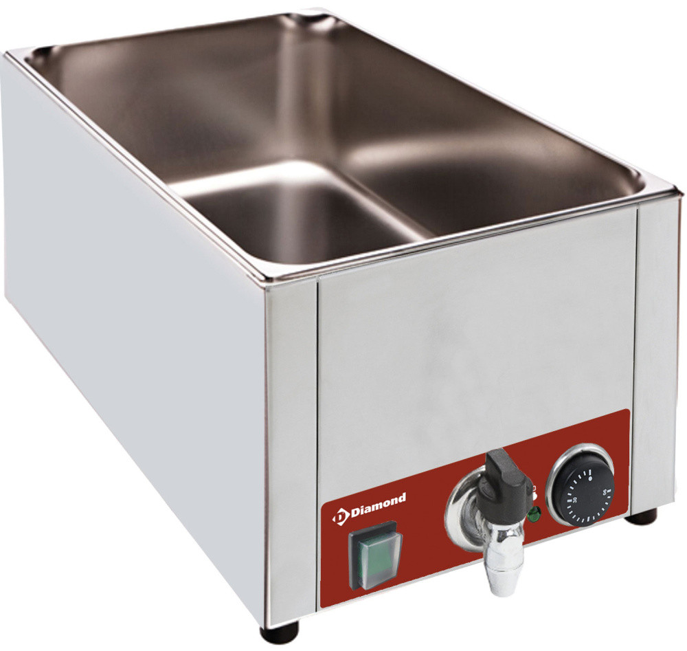 Bain-marie électrique DIAMOND GN 1/1 - Robinet frontal cuisine pro