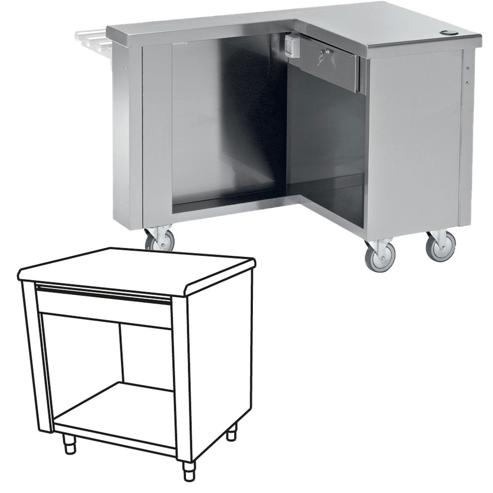 Élément caisse centrale DIAMOND - Meuble inox pour buffet HORECA