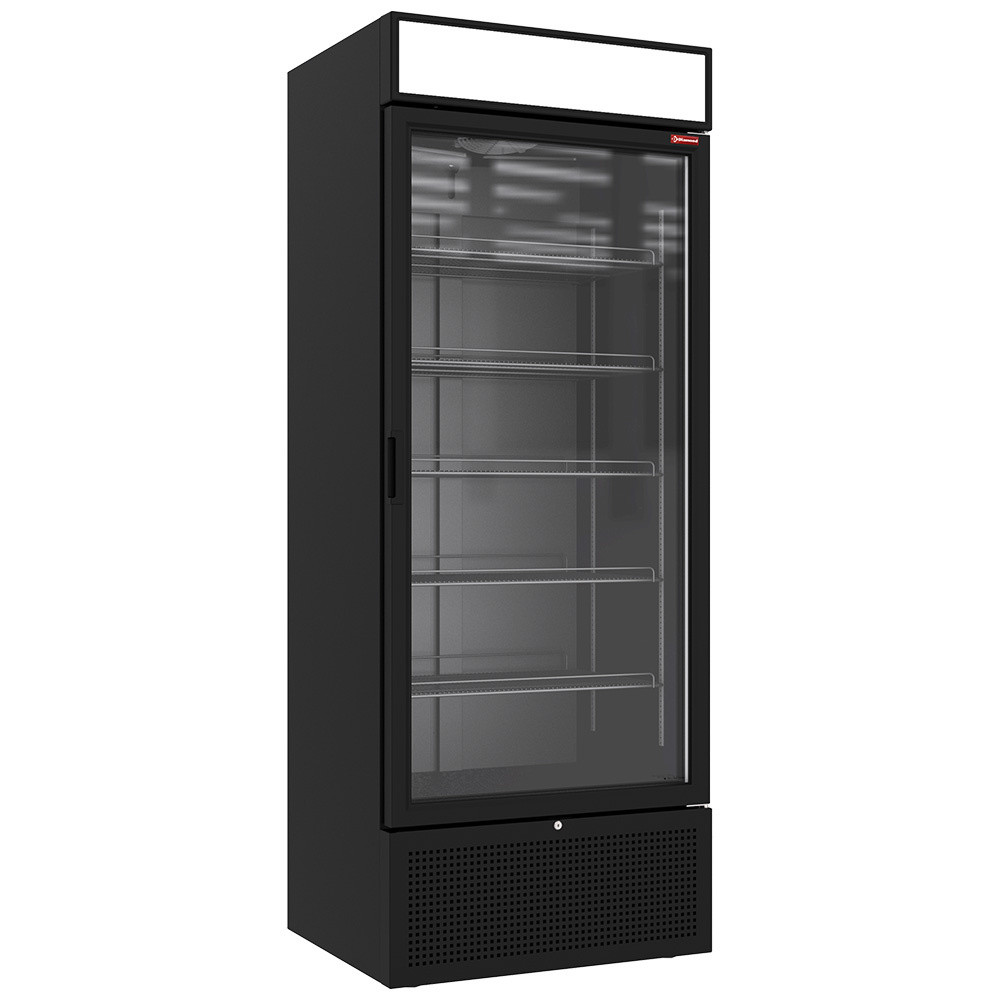 Vitrine ventilée DIAMOND 715L noire - Caisson lumineux professionnel