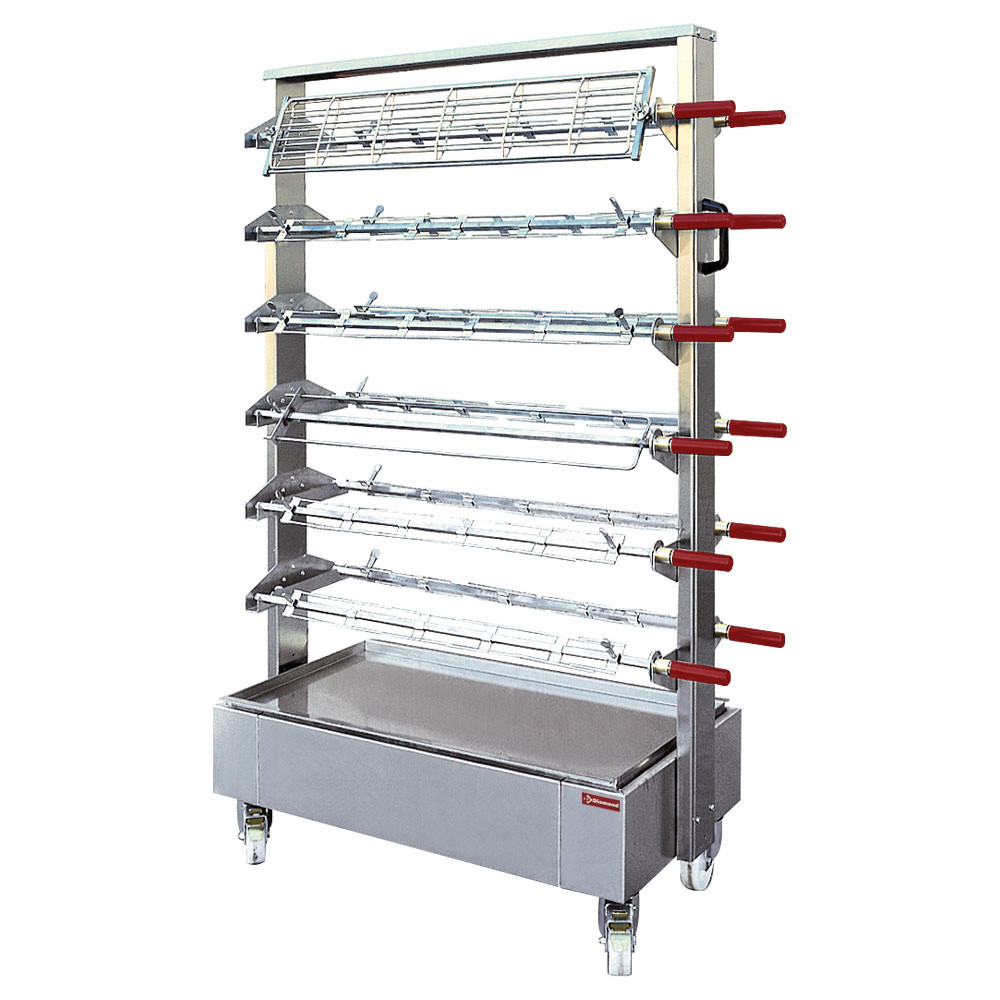 Chariot Diamond pour rôtissoires - Structure 12 broches - Organisation